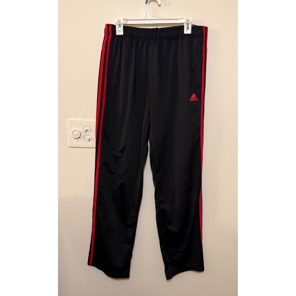 Adidas Men's Multi Sport Track Pants Black & Red Size L NWT
